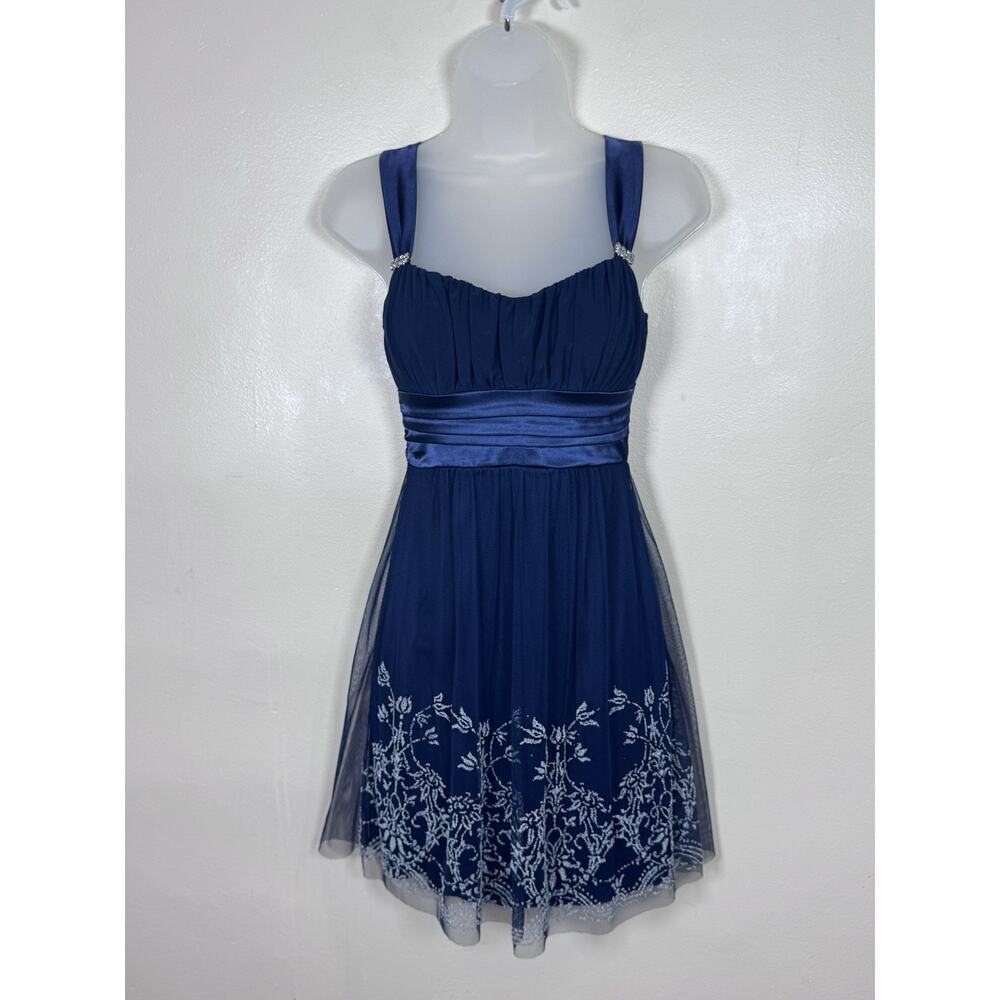 Taboo VTG Babydoll Dress Y2K Fairy Grunge Whimsigoth Mesh Beaded Prom Formal S